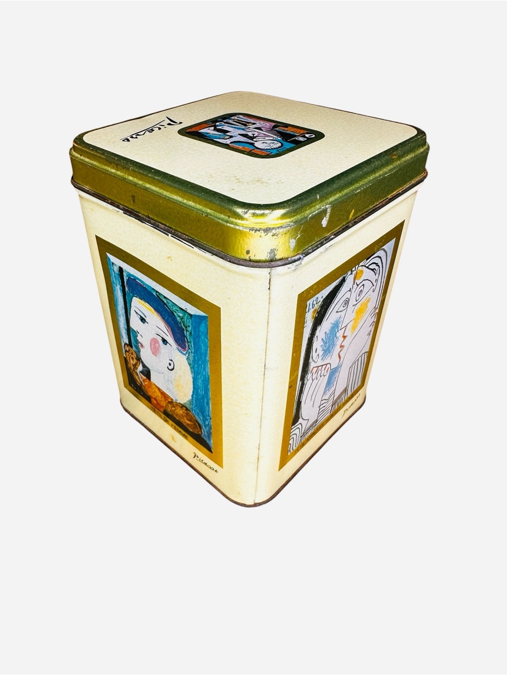 Picasso Art Museum Collection Vintage Candle Canister Tin Ben Rickert 1985